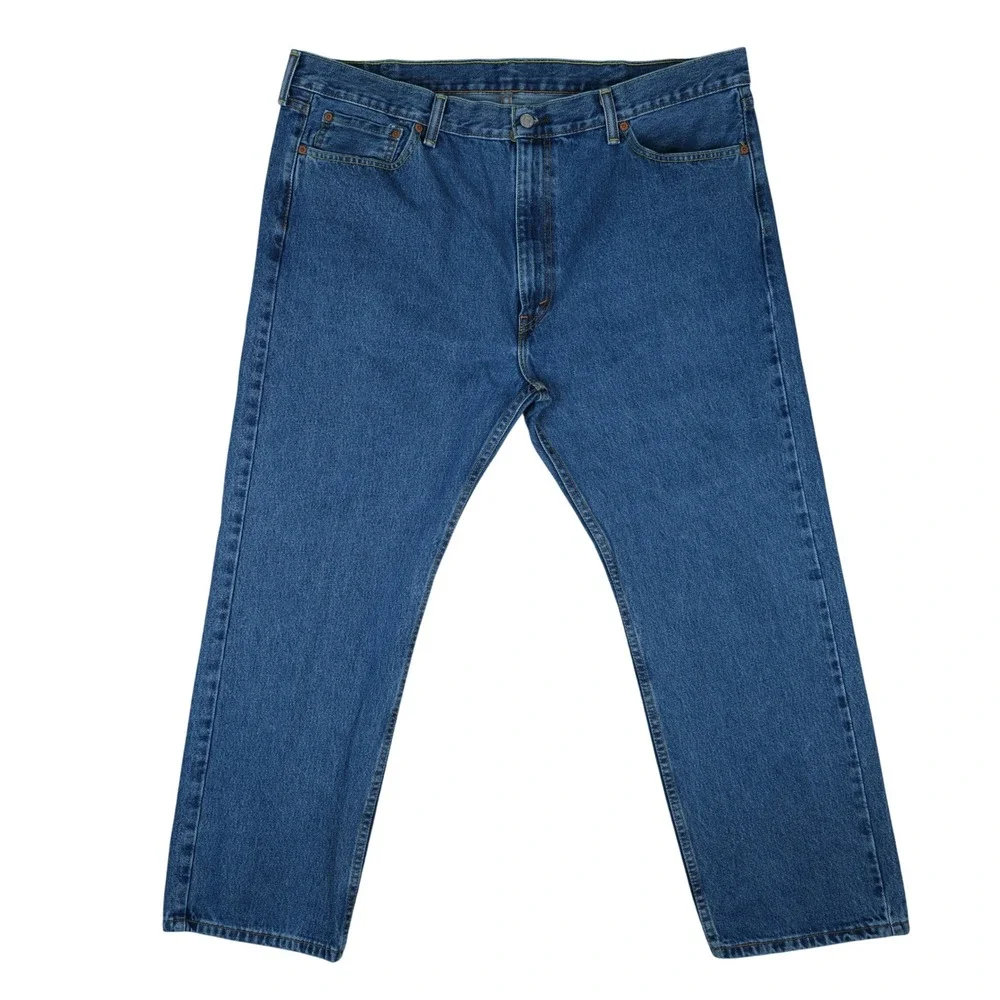 Levis 505 Regular Fit Jeans Mens 42x29 Blue Straight Leg Denim 100% Cotton 2017